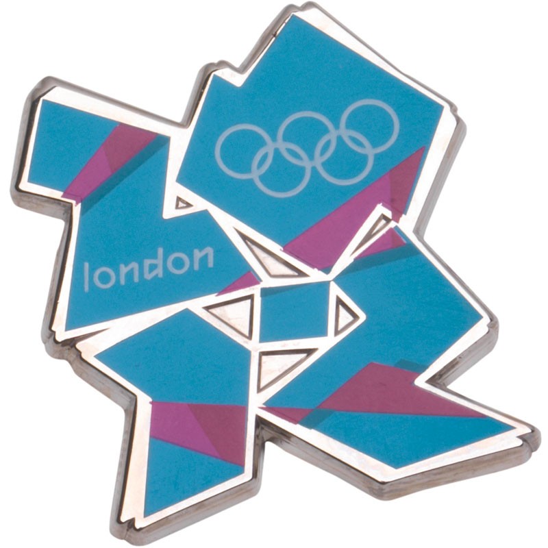 London 2012 Logo Pin Badge Blue/Pink